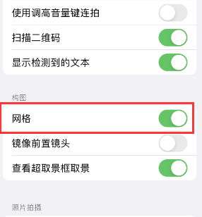 保靖苹果手机维修网点分享iPhone如何开启九宫格构图功能 